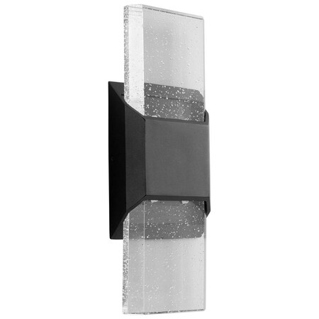 Oxygen Esprit Outdoor Wall Sconce, 2-Light, LED, Black, Clear Shade, 5.5"W (3-756-15 42R2Q) 3-756-15